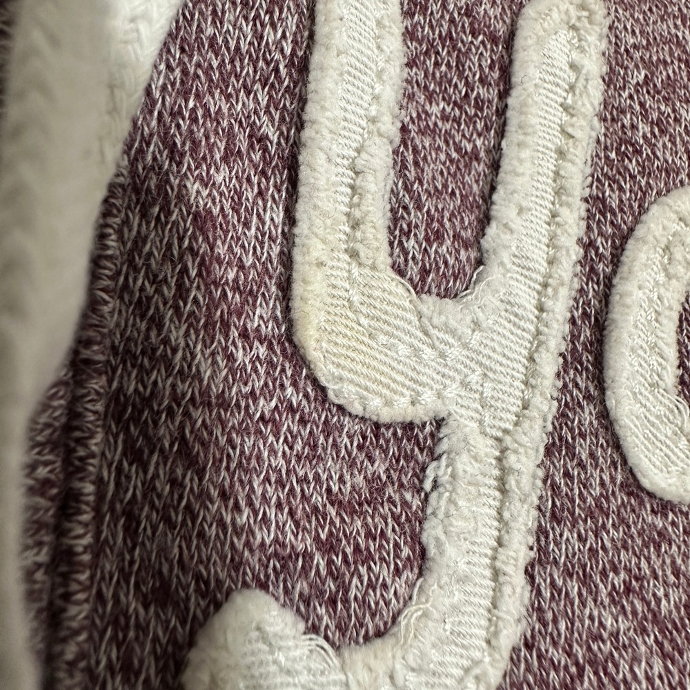 Aeropostale Full Zip Hoodie New York 87 Applique Heather Burgundy Mens Size M - Picture 5 of 12